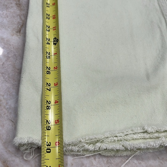 MNG by Mango Wide Leg Raw Hem Jeans | Pistachio Green | Size 0 (EU 32) - Picture 12 of 16